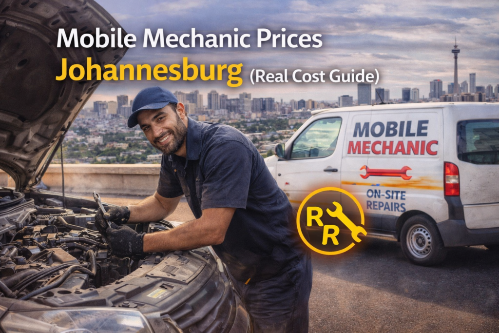 Mobile mechanic giving pricing quote in Johannesburg
